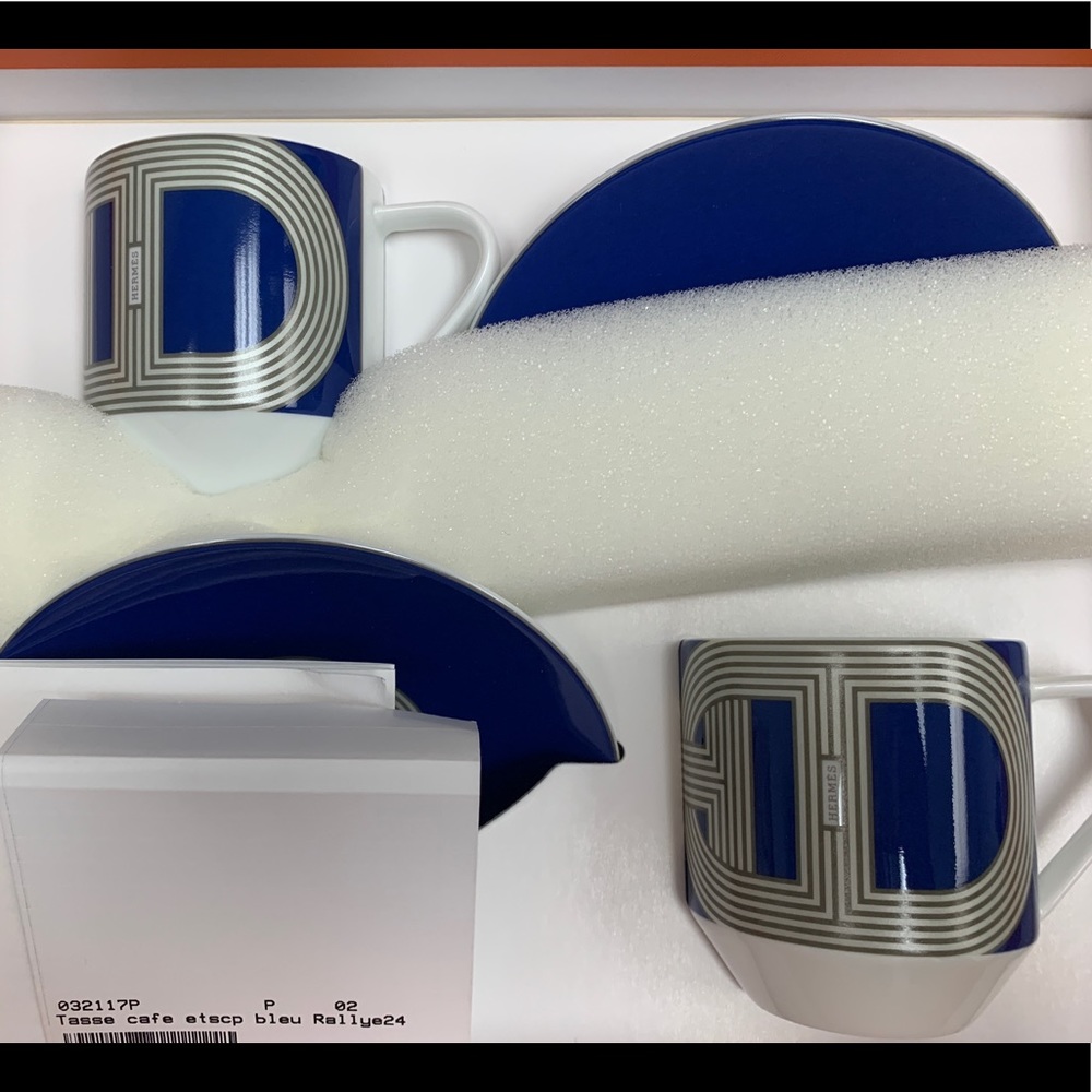 Hermes Coffee Cups Bleu Rallye24